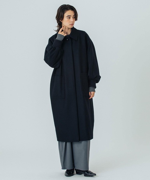 ステンカラーコート コート (mici)VOLUME SLEEVE COAT レディースの画像
