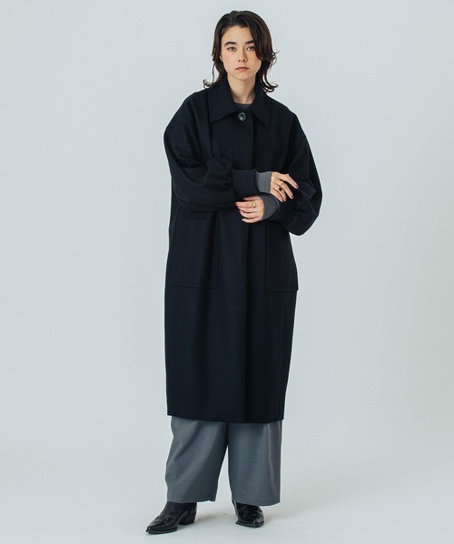 ステンカラーコート コート (mici)VOLUME SLEEVE COAT レディースの画像