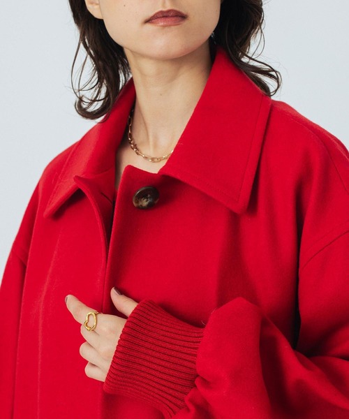 ステンカラーコート コート (mici)VOLUME SLEEVE COAT レディースの画像