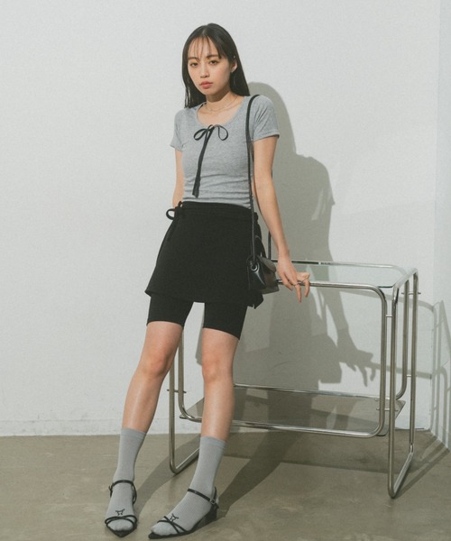 「VANNIE U」 半袖Tシャツ FREE ブラック レディース_画像3