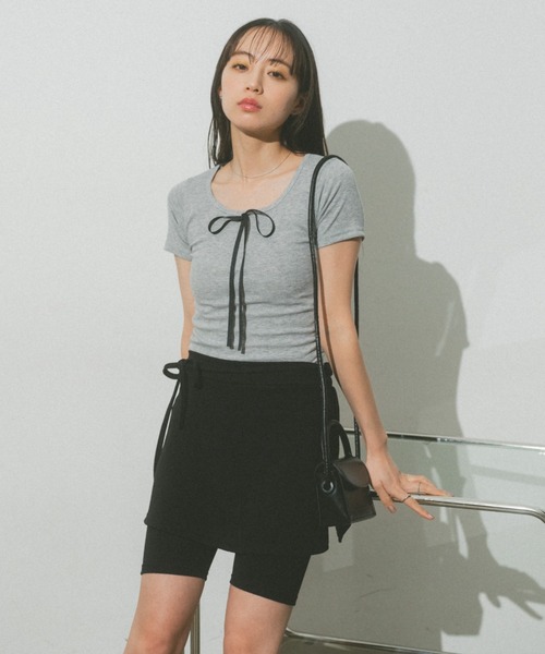 「VANNIE U」 半袖Tシャツ FREE ブラック レディース_画像4