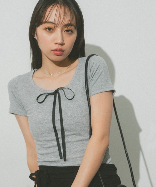 「VANNIE U」 半袖Tシャツ FREE ブラック レディース_画像7