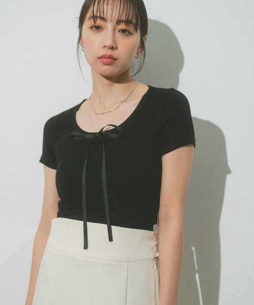 「VANNIE U」 半袖Tシャツ FREE ブラック レディース_画像9