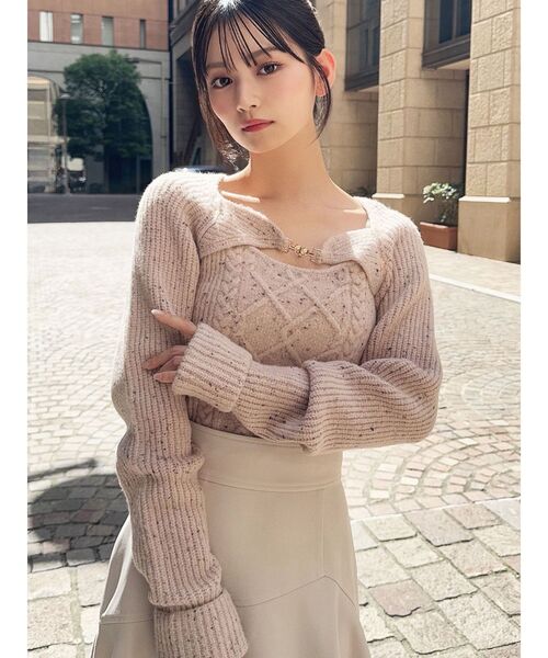 RESEXXY（リゼクシー） ニット セーター ケーブルニットレイヤード