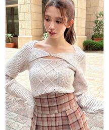 レイヤードニットトップス rienda | レイヤードニットトップス (ニット ) |SHEL'TTER WEBSTORE