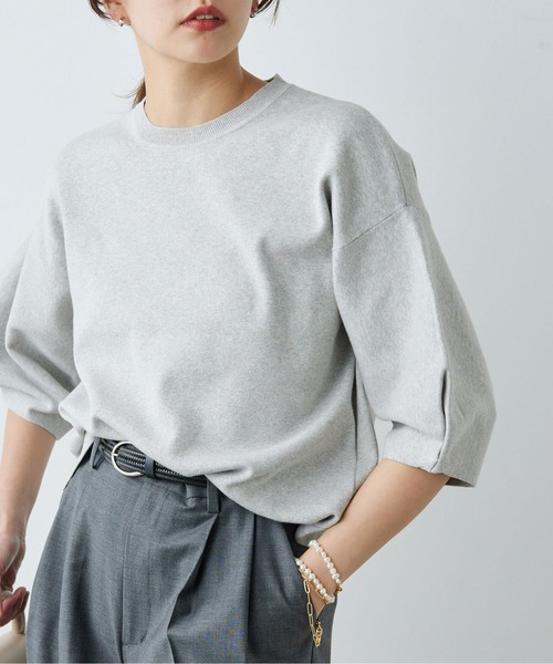 Drawing Numbers（ドローイングナンバーズ） 7分袖ニット 38 グレー