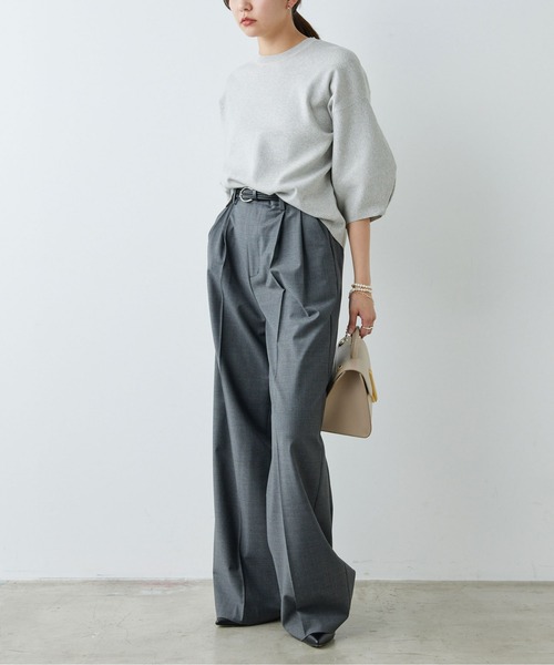 Drawing Numbers（ドローイングナンバーズ） 7分袖ニット 38 グレー