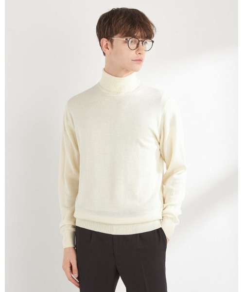 Ermenegildo Zegna ウール ハイゲージ タートルネック 極美品 Z Zegna タートルネック ニット セーター ハイゲージ L ウール