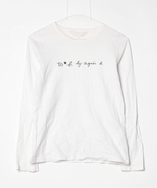 To b. by agnes 「To b.」 長袖カットソー 38 ホワイト レディース