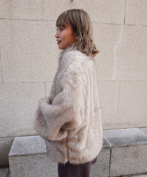 ジャケット・アウター kao (*^^*) セール】ハイネック中綿ショートジャケット(600フィルパワー)（ダウン