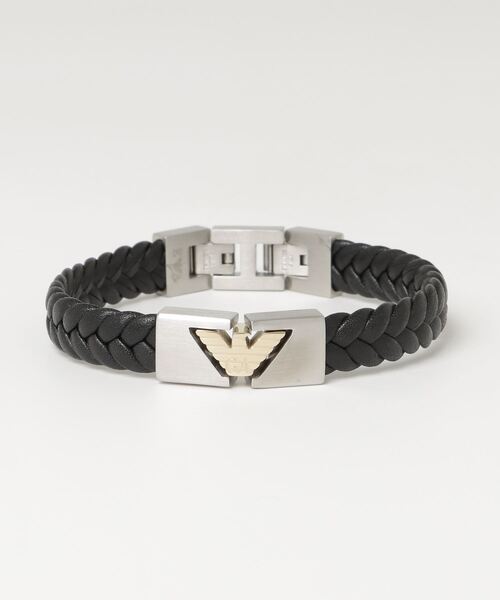 EMPORIO ARMANI イーグルロゴ　レザーブレスレット EMPORIO ARMANI ブレスレット 「エンポリオ アルマーニ」イーグルロゴ