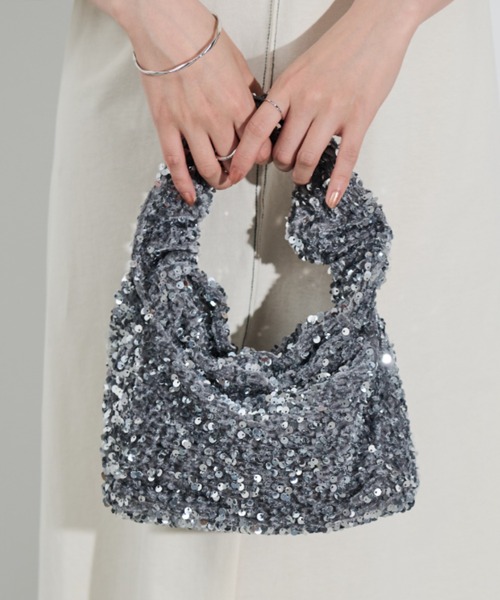 「paravion」 ハンドバッグ FREE シルバー レディース_画像3