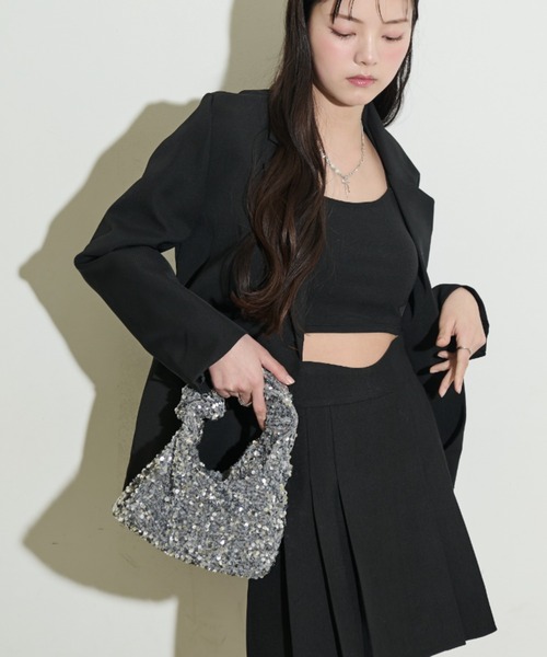 「paravion」 ハンドバッグ FREE シルバー レディース_画像8