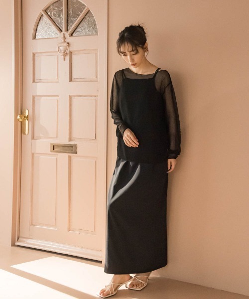 「Droite lautreamont」 長袖ニット 2 ブラック レディース_画像8