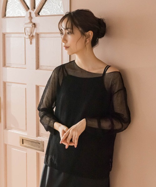 「Droite lautreamont」 長袖ニット 2 ブラック レディース_画像10