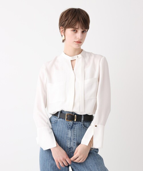 allureville（アルアバイル） ブラウス シャツ ブライトツイルアシメ