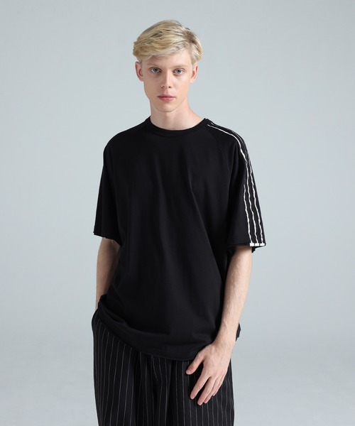 Y-3 tシャツ RAW EDGE 3 STRIPES SHORT SLEEVE TEE メンズ レディース