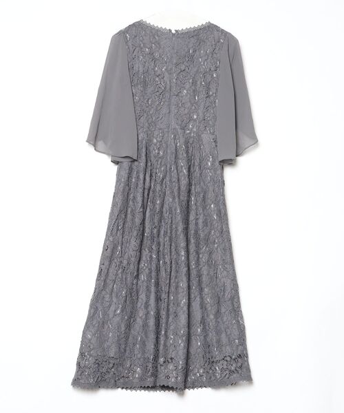 「DRESS PLUS」 半袖ワンピース L ダークグレー レディース_画像2