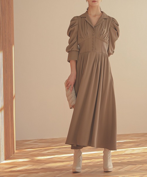 「Kana」 7分袖ワンピース S ブラック レディース_画像2