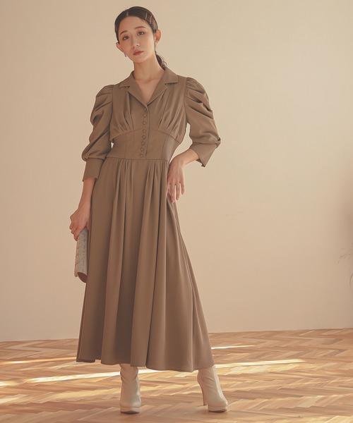 「Kana」 7分袖ワンピース S ブラック レディース_画像4