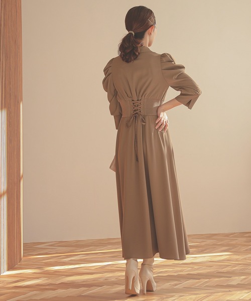 「Kana」 7分袖ワンピース S ブラック レディース_画像6