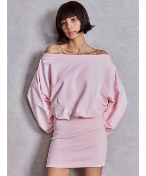 GYDA（ジェイダ） ワンピース GGドッキングオフショルスウェット