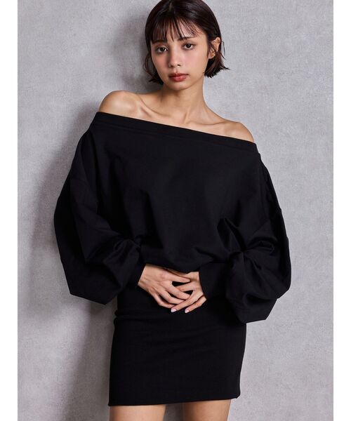 GYDA（ジェイダ） ワンピース GGドッキングオフショルスウェット