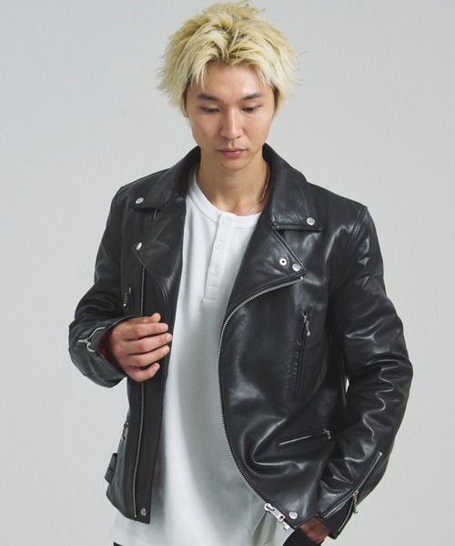 「JACKROSE」 ライダースジャケット X-LARGE ブラック メンズ_画像9