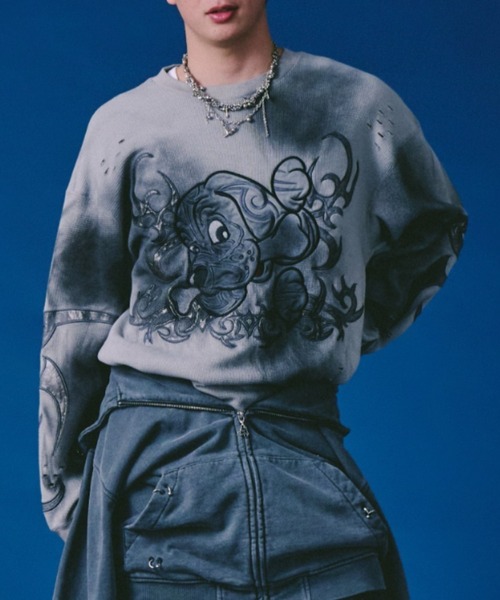 GALFY（ガルフィー） tシャツ 「GALFY」汚れ部族ワッフルロンTEE 