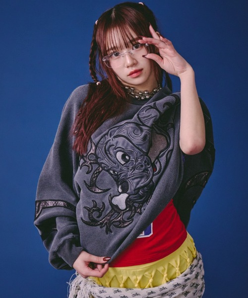 GALFY（ガルフィー） tシャツ 「GALFY」汚れ部族ワッフルロンTEE 