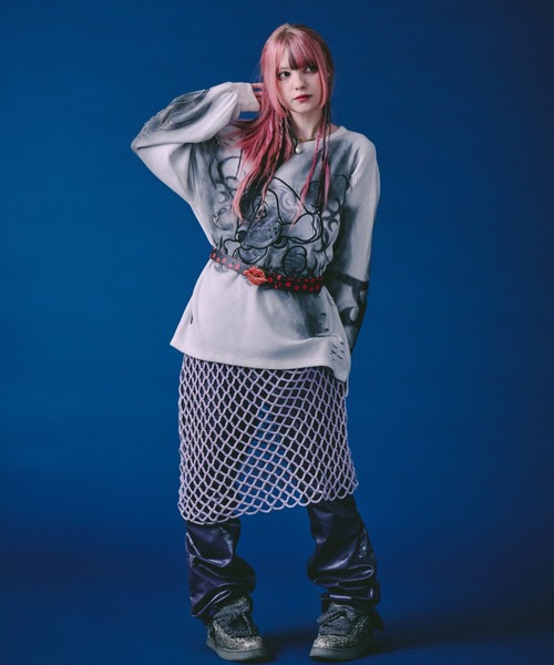 GALFY（ガルフィー） tシャツ 「GALFY」汚れ部族ワッフルロンTEE 