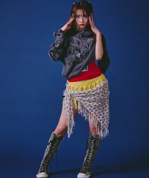 GALFY（ガルフィー） tシャツ 「GALFY」汚れ部族ワッフルロンTEE 