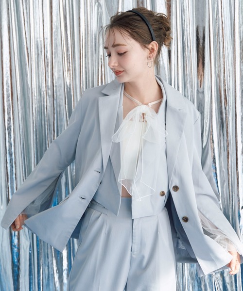 「archives」 テーラードジャケット MEDIUM アイボリー レディース_画像2