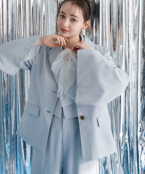 「archives」 テーラードジャケット MEDIUM アイボリー レディース_画像3