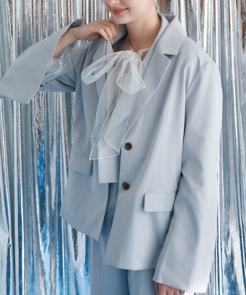 「archives」 テーラードジャケット MEDIUM アイボリー レディース_画像4