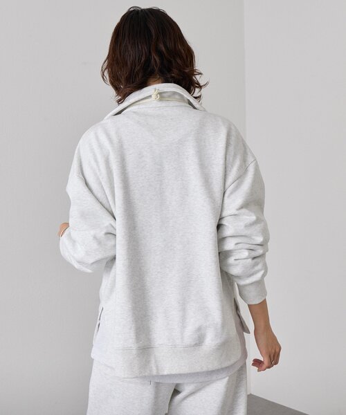トレーナー スウェット 「A・MONN」「セットアップ着用可能」ZIP SWEAT プルオーバー レディースの画像