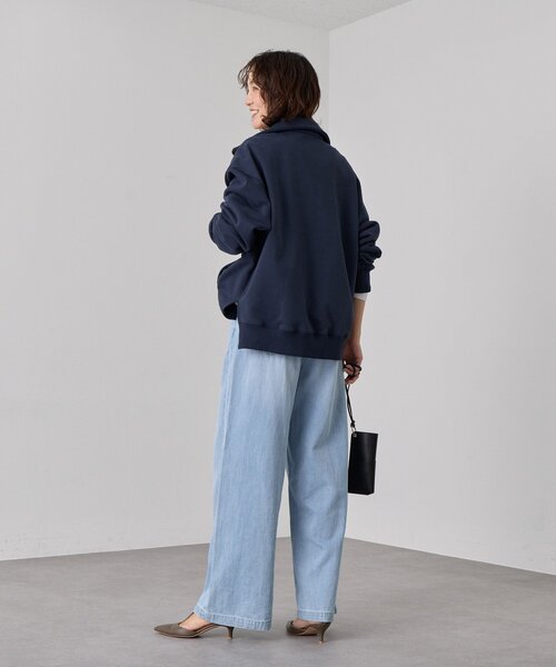 トレーナー スウェット 「A・MONN」「セットアップ着用可能」ZIP SWEAT プルオーバー レディースの画像
