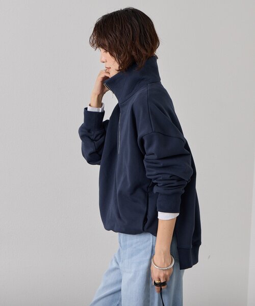 トレーナー スウェット 「A・MONN」「セットアップ着用可能」ZIP SWEAT プルオーバー レディースの画像