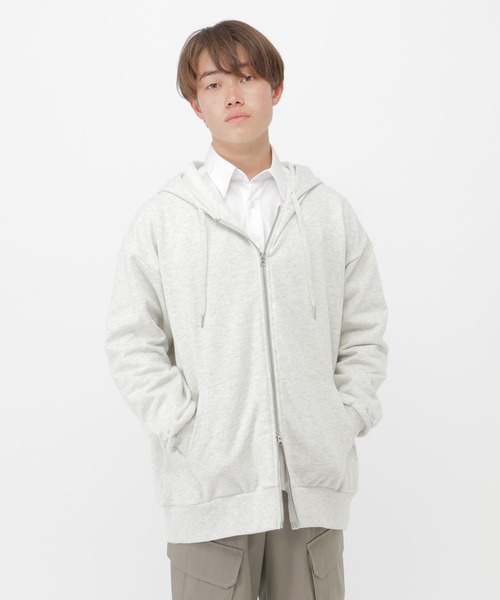 GLOBAL WORK（グローバルワーク） パーカー ポイント刺繍ダブルZIP