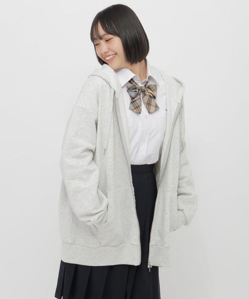 GLOBAL WORK（グローバルワーク） パーカー ポイント刺繍ダブルZIP