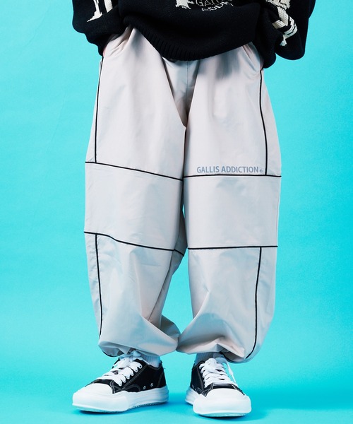 「GALLIS ADDICTION」 イージーパンツ M サックスブルー メンズ_画像2