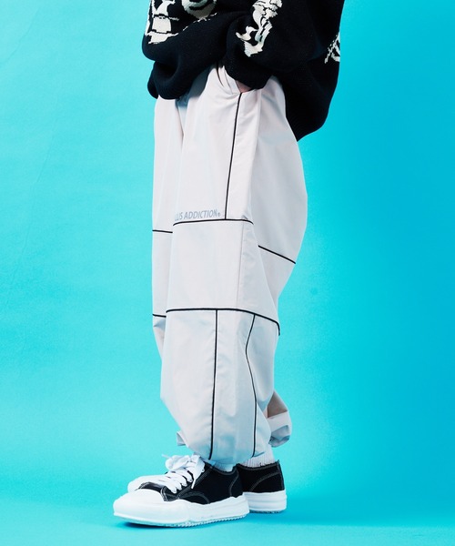 「GALLIS ADDICTION」 イージーパンツ M サックスブルー メンズ_画像4