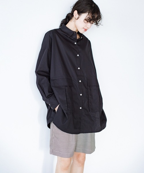 「haco!」 「KAKKO」長袖シャツ 1 ブラック レディース_画像2