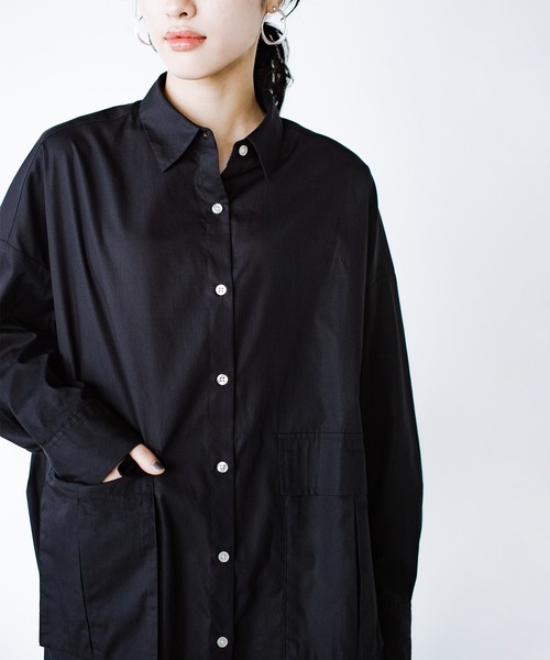 「haco!」 「KAKKO」長袖シャツ 1 ブラック レディース_画像4