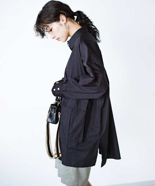 「haco!」 「KAKKO」長袖シャツ 1 ブラック レディース_画像6