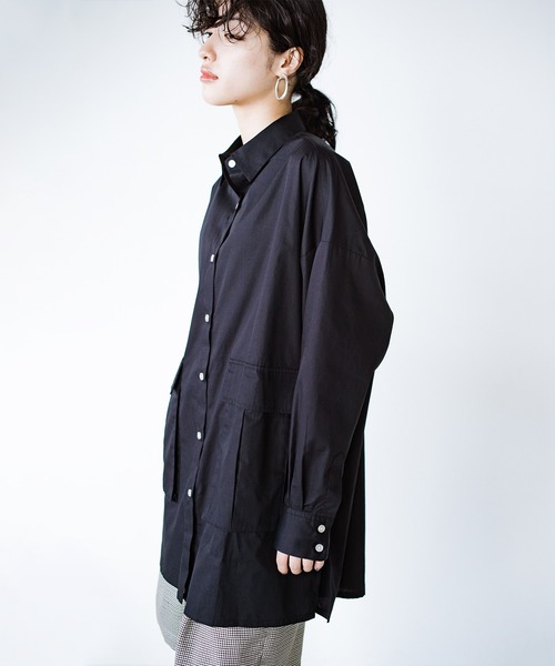 「haco!」 「KAKKO」長袖シャツ 1 ブラック レディース_画像8