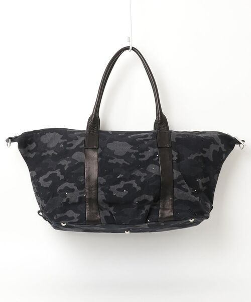 「DECADE」 カモフラージュボストンバッグ - ブラック メンズ_画像2