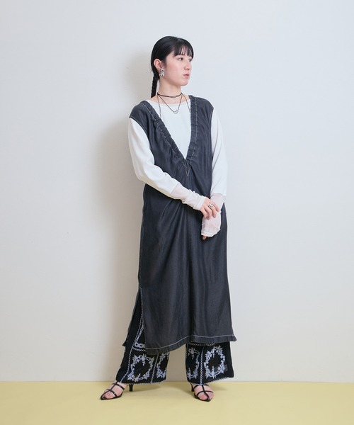 パンツ エンブロイダリーパンツ レディース_18