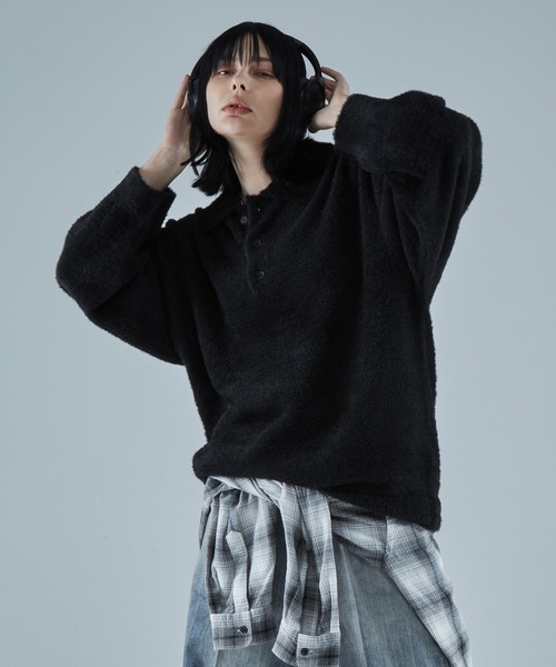 「VELNUS」 長袖ニット M ブルー メンズ_画像7
