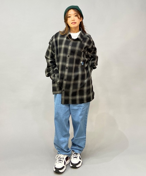 「SANTA CRUZ」 長袖シャツ M ホワイト メンズ_画像2